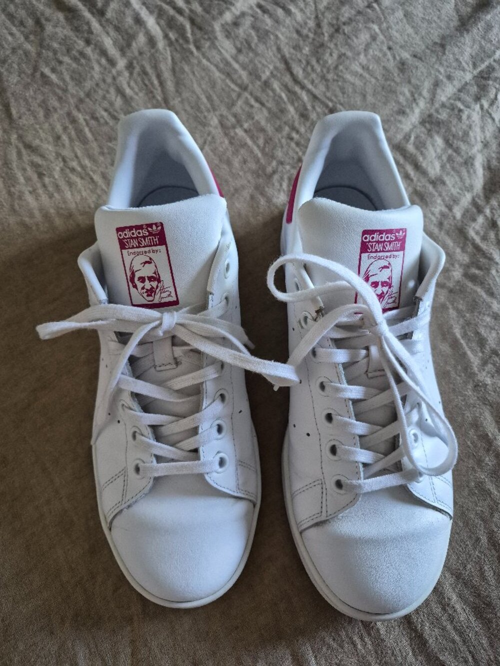 Adidas Stan Smith white/pink women's sneakers size US 7
